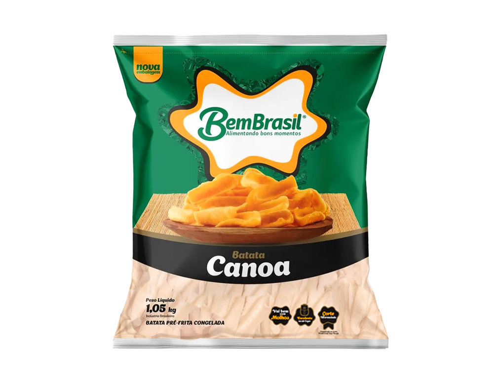 BATATA CONGELADA PRÉ FRITA CANOA BEM BRASIL 1,05 KG (CX 14 PCT)